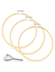 Aros de Bordado de Bambú Caydo 3 Piezas 15 cm con Tornillo