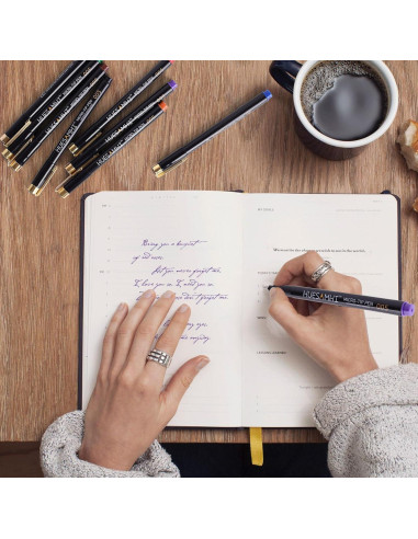 Set de 20 Micro Pen Huesamhi Tinta Impermeable 0.20mm