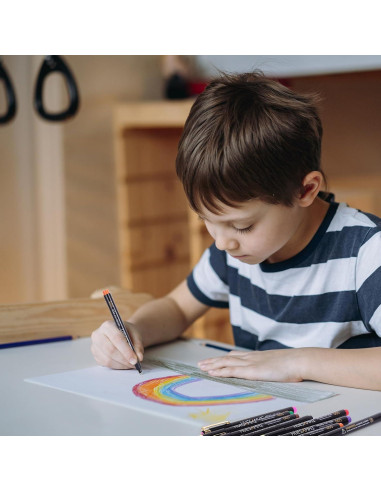 Set de 20 Micro Pen Huesamhi Tinta Impermeable 0.20mm