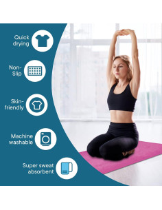 Toalla de Yoga Yuilgdo Antideslizante Microfibra 183x61cm 2