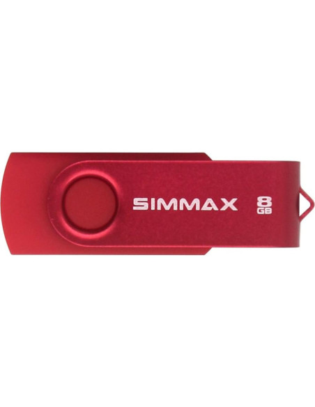5 Piezas USB 2.0 8GB SIMMAX Memoria Flash Giratoria