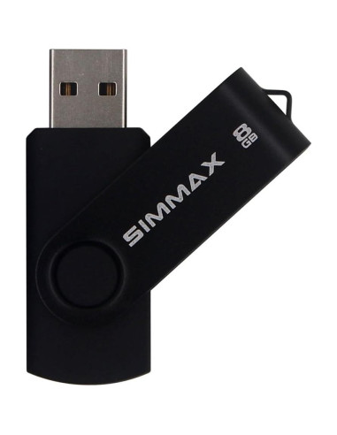 5 Piezas USB 2.0 8GB SIMMAX Memoria Flash Giratoria