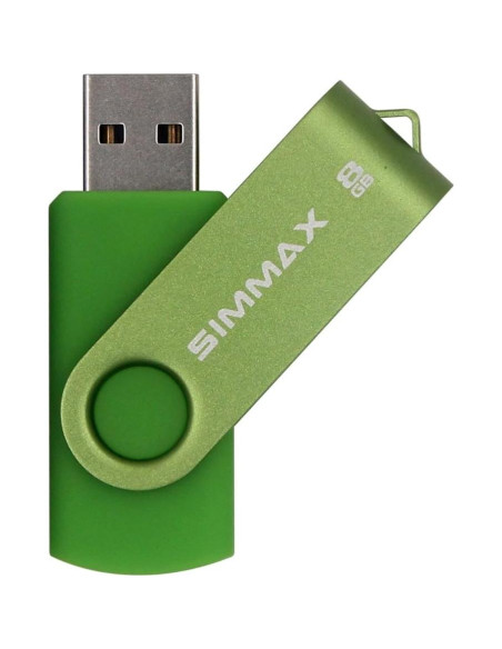 5 Piezas USB 2.0 8GB SIMMAX Memoria Flash Giratoria