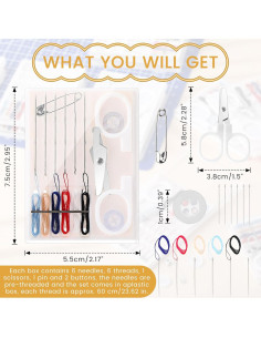 Kit de Costura de Viaje Knitgrip - 48 Cajas Portátiles 2