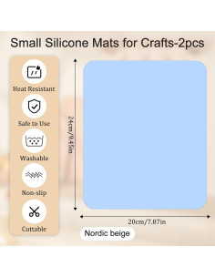 2 Alfombrillas de Silicona JJUNW 24x20 cm Antideslizantes 2