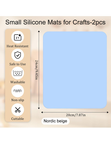 2 Alfombrillas de Silicona JJUNW 24x20 cm Antideslizantes