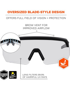 Gafas de Seguridad Ergodyne AEGIR Anti Rayones y Anti Niebla 2