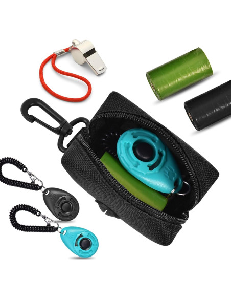 Dispensador de bolsas de desechos para perros Hilihali 4 en 1