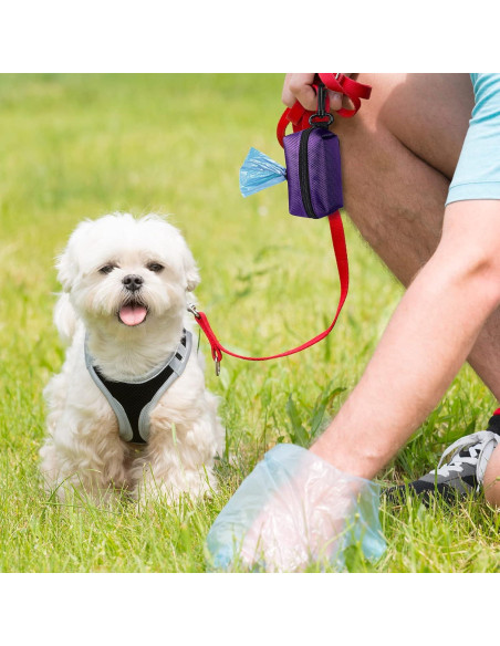Dispensador de bolsas de desechos para perros Hilihali 4 en 1