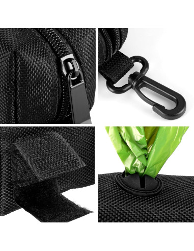 Dispensador de bolsas de desechos para perros Hilihali 4 en 1