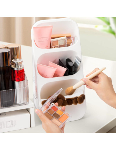 Organizador de Brochas de Maquillaje EXIN DECHEN Transparente 3 Niveles
