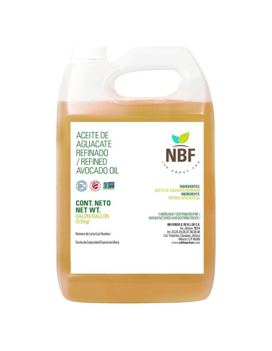 Aceite de Aguacate Refinado NBF 3.78L Prensado en Frío Keto
