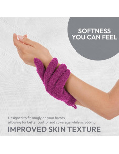 Guantes Exfoliantes The Beauty Project 4 Pares Nylon Multicolor 2