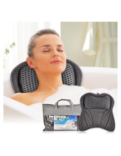 Almohada de Baño Iramoiri Ergonómica con Ventosas - Gris