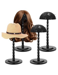 Soporte para Pelucas Geelin - 4 Piezas Antideslizantes 35 cm Negro