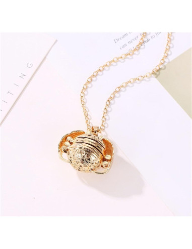 Collar Locket de Foto ONLYJUMP con Alas para Mujeres 80 cm