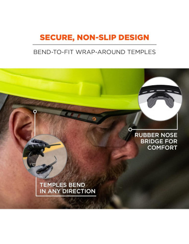 Gafas de Seguridad Ergodyne Aegir, Lente Clara, ANSI Z87.1+