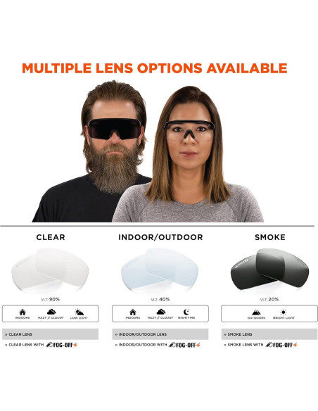 Gafas de Seguridad Ergodyne Aegir, Lente Clara, ANSI Z87.1+