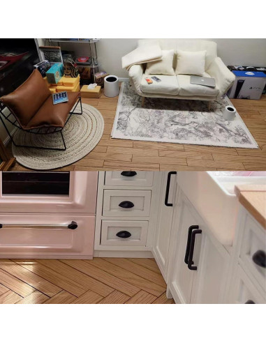 40 Baldosas de Suelo de Madera para Casa de Muñecas Camelily