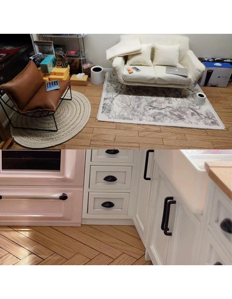 40 Baldosas de Suelo de Madera para Casa de Muñecas Camelily