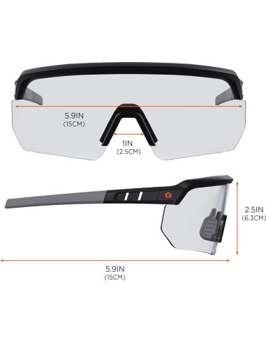 Gafas de Seguridad Ergodyne Aegir, Lente Clara, ANSI Z87.1+