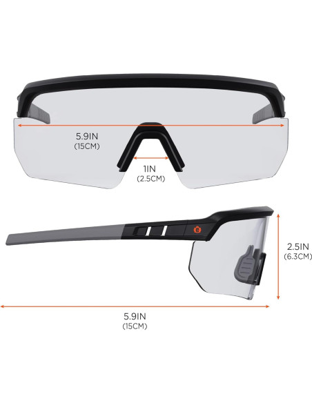 Gafas de Seguridad Ergodyne Aegir, Lente Clara, ANSI Z87.1+