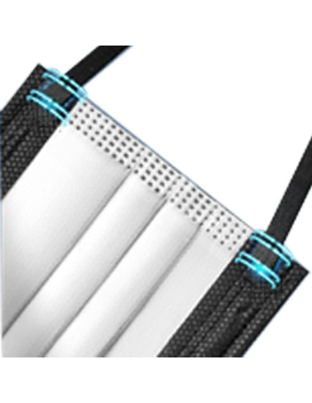 Mascarillas Desechables Negras 50 Pcs DR.MOXA 3 Capas Adultos