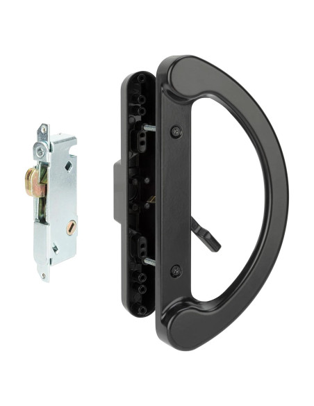 Juego de Tirador de Puerta Corredera SANKINS con Cerradura Negra Juego de Tirador de Puerta Corredera SANKINS con Cerradura Negra