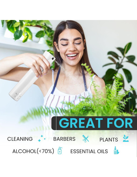 Botella Spray Hula Home 300ml Neblina Fina Continua Blanca