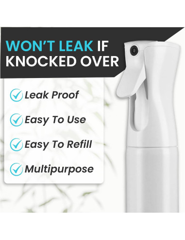 Botella Spray Hula Home 300ml Neblina Fina Continua Blanca