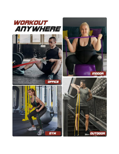 Juego de Bandas de Resistencia Fitense 6 Niveles con Ancla