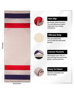 Toalla de Yoga Antideslizante Body By Yoga 182.88x63.5cm 2