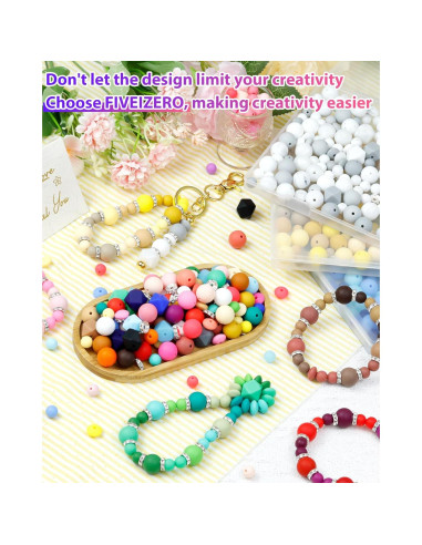 172PCS Perlas de Silicona FIVEIZERO para Manualidades - 6 Colores
