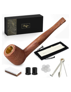 Pipa de Tabaco de Madera de Rosa Obetis - Hecha a Mano, 14.3 cm