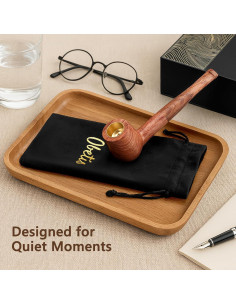 Pipa de Tabaco de Madera de Rosa Obetis - Hecha a Mano, 14.3 cm 2