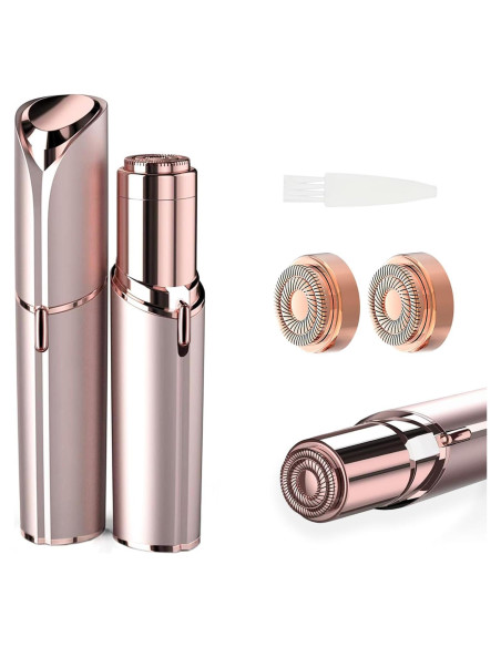 Afeitadora Facial para Mujeres Tuokiy con 2 Cabezas Repuesto