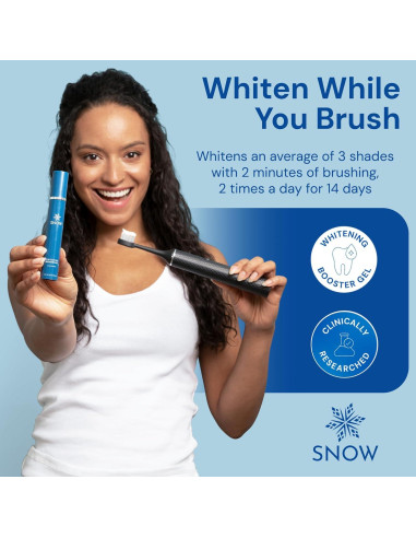 Gel Blanqueador de Dientes Snow - 18g - Vegano y Sin Sensibilidad