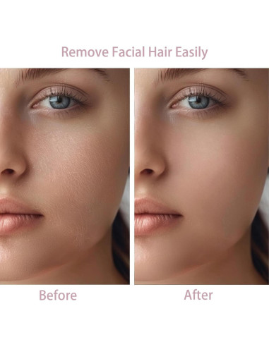 Afeitadora Facial para Mujeres Tuokiy con 2 Cabezas Repuesto