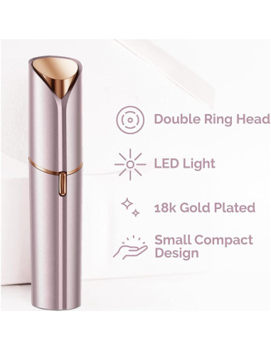 Afeitadora Facial para Mujeres Tuokiy con 2 Cabezas Repuesto