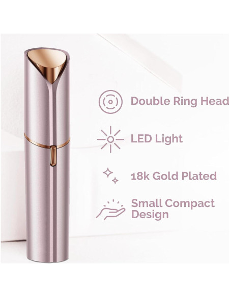 Afeitadora Facial para Mujeres Tuokiy con 2 Cabezas Repuesto