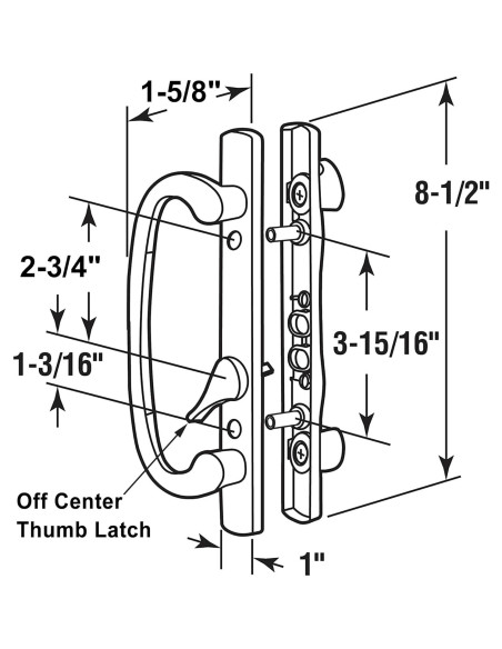 Juego de Manijas Deslizantes ACEPLANET con Cerradura de Mortaja