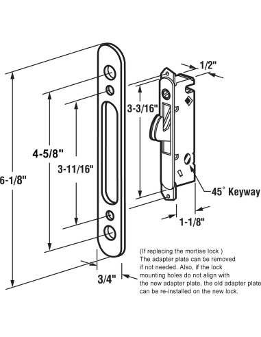 Juego de Manijas Deslizantes ACEPLANET con Cerradura de Mortaja