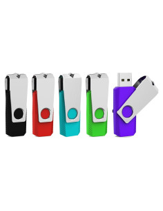 5 Piezas Memoria USB 2GB Aiibe Color Mezclado Alta Velocidad