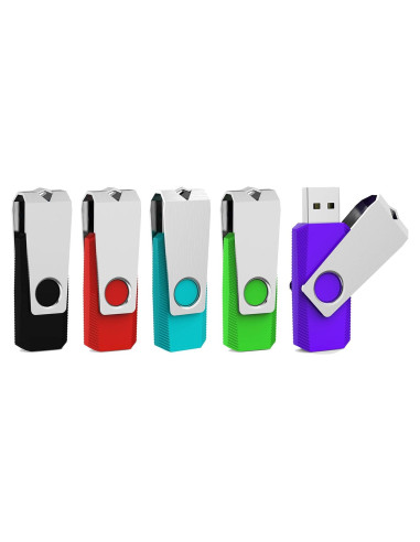 5 Piezas Memoria USB 2GB Aiibe Color Mezclado Alta Velocidad