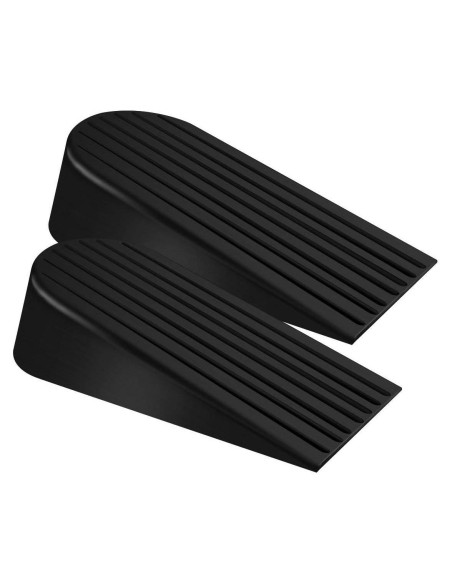 Tope de puerta grande Talkfun 2 paquetes goma negra 4.8 cm