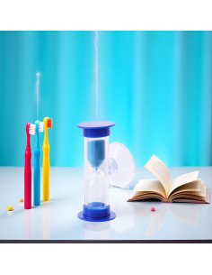 Temporizador de Arena de Plástico 2 Minutos SquarezhenBo Azul 2