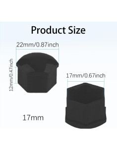 Cubiertas de Tuercas de Llantas ASUBHA 17mm - 20 Piezas 2
