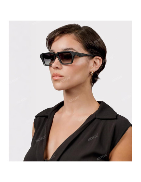 Gafas de Sol Rectangulares AIEYEZO UV400 Moda Retro