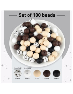 Perlas de Silicona ASTARON 100 Pcs 15mm para Manualidades 2