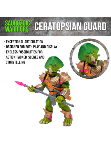 Figura de Acción Guerrero Saurozoico Guardián Ceratopsiano 15.24 cm